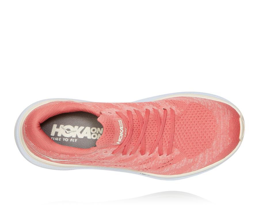 Hoka One One Loopschoenen Dames - Cavu 3 - Oranje/Wit - BO0695871